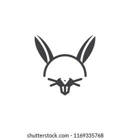 Rabbit mask vector icon. filled flat sign for mobile concept and web design. Costume party mask simple solid icon. Symbol, logo illustration. Pixel perfect vector graphics