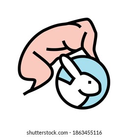 rabbit meat carcass color icon vector. rabbit meat carcass sign. isolated symbol illustration