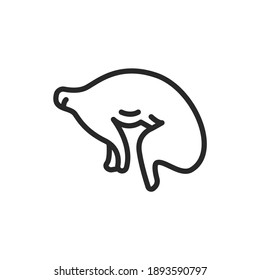 Kaninchenfleisch-Farbsymbol. Piktogramm für Webseiten, mobile App, Promo. Bearbeitbarer Strich.