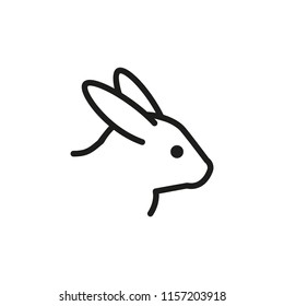 Rabbit meat line icon. Hare, domestic animal, pet. Meat concept. Vector illustration can be used for topics like food, animal, agriculture