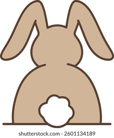 Rabbit minimal cartoon logo design