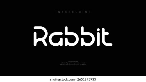 Coelho Mínimo criativo tech logotipo fonte alfabeto. Tipografia urbana moderna sana serif digital fashion futuro criativo logos fontes. ilustração vetorial
