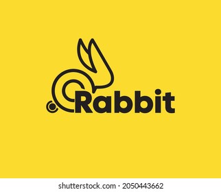 Rabbit minimalist Logo for Commercial use