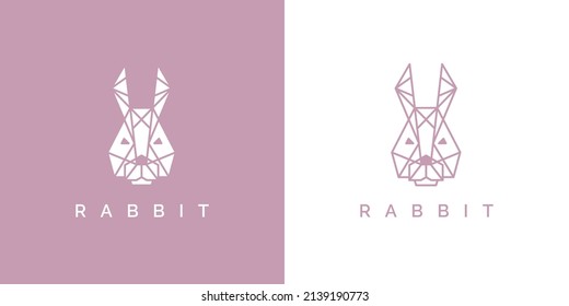 Rabbit modern geometric polygon logo