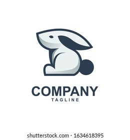 rabbit modern logo illustration vector