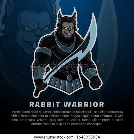 Rabbit mutant logo gaming esport