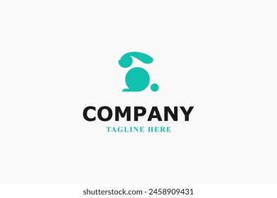 conejo y naturaleza logotipo moderno