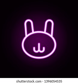 rabbit neon icon. Elements of autumn set. Simple icon for websites, web design, mobile app, info graphics