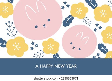 Rabbit New Year's card material