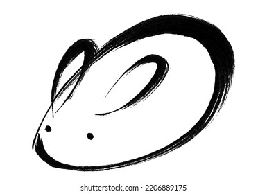 Rabbit New Year's Card Snow Rabbit Icon