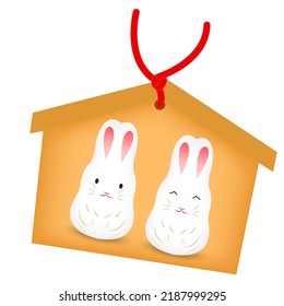 Rabbit New Year's card zodiac icon