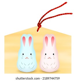 Rabbit New Year's card zodiac icon
