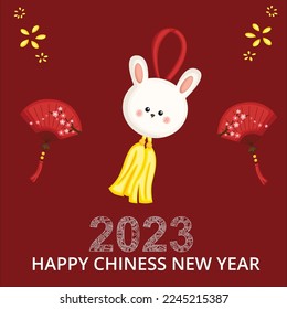 rabbit new years Chinese vector