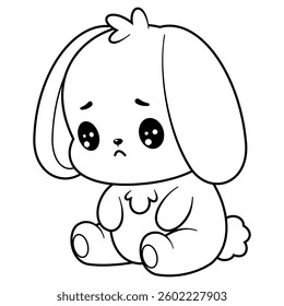 The rabbit is not in the mood, for coloring
