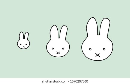 A rabbit on a blue background image Illustration and vector