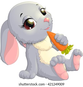 rabbit on carrot
