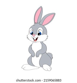 Rabbit on isolated background - vector image