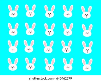 Rabbit on a light blue background