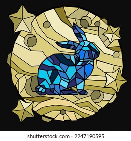 conejo en el arte lunar