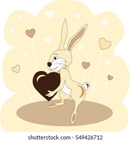rabbit on Valentine's day