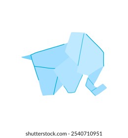 rabbit origami animals cartoon. elephant swan, butterfly dog, fish horse rabbit origami animals sign. isolated symbol vector illustration