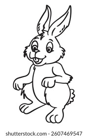 Rabbit outline for color vector illustration