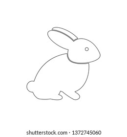 rabbit outline icon. Elements of Easter illustration icon. Signs and symbols can be used for web, logo, mobile app, UI, UX