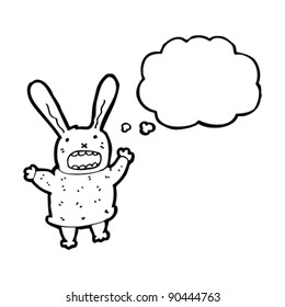rabbit panicking cartoon