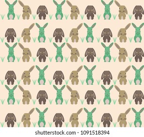 rabbit pattern background