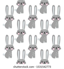 rabbit pattern gray baby funny