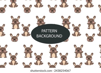  rabbit pattern, owl. can used to be textile pattern or fabric. brown rabbit background