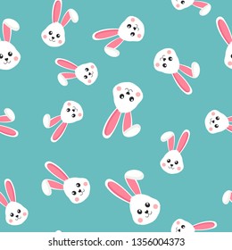 Rabbit pattern. Seamless vector pattern.Design element stock vector illustration for web, for print.