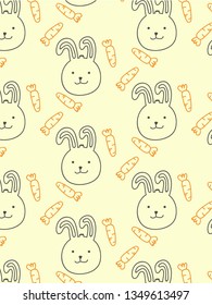 rabbit pattern vector background