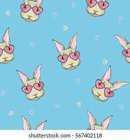 rabbit, pattern, vector, illustration