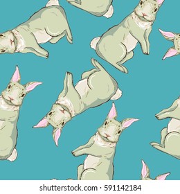 rabbit pattern - vector illustration