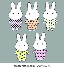 rabbit pattern vector illustration 