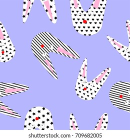 rabbit pattern vector illustration
