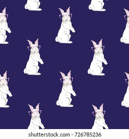 rabbit, pattern, vector, illustration