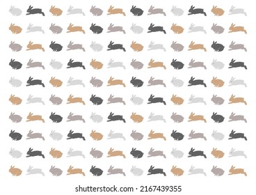 Rabbit pattern. Vector illustration. Colorful design. 