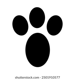 Rabbit paw silhouette. Vector image