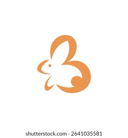 Rabbit, pet, easter, emblem Bunny animal icon design logo