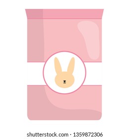 rabbit pet food bag icon
