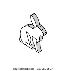 rabbit pet isometric icon vector. rabbit pet sign. isolated symbol illustration