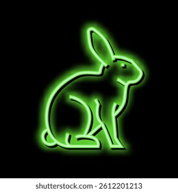 rabbit pet neon light sign vector. rabbit pet illustration