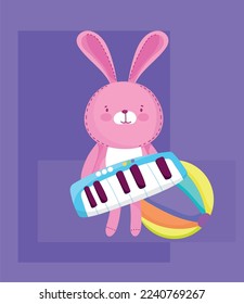 rabbit piano and ball toys