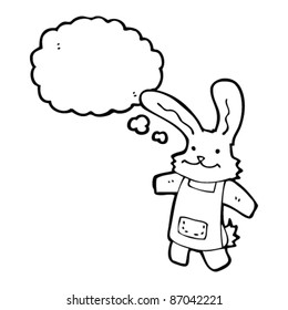 rabbit in pinafore cartoon