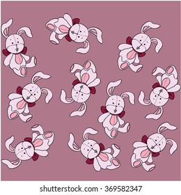 Rabbit Pink Happy Party Pattern 