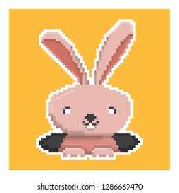  rabbit in pixel art