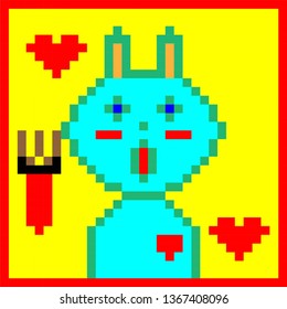 rabbit pixel art
