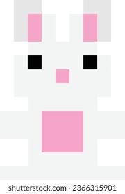 Rabbit pixel art vector image